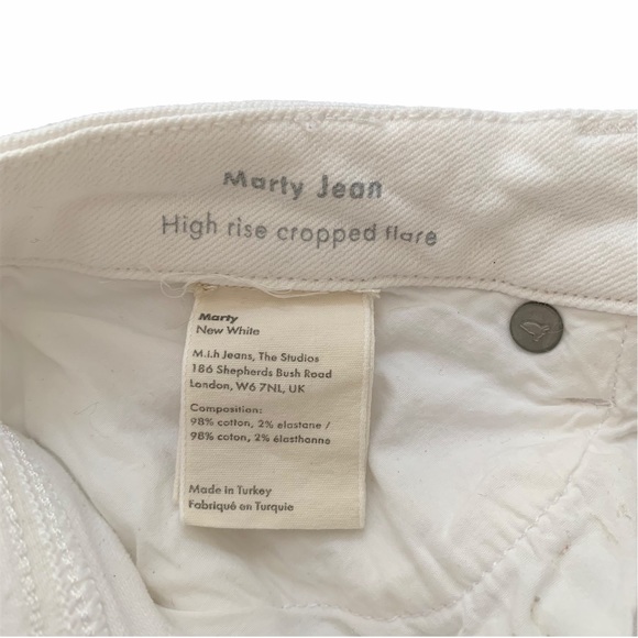 M.i.h. Marty Jeans Cropped Flare in White 27 - Picture 9 of 14